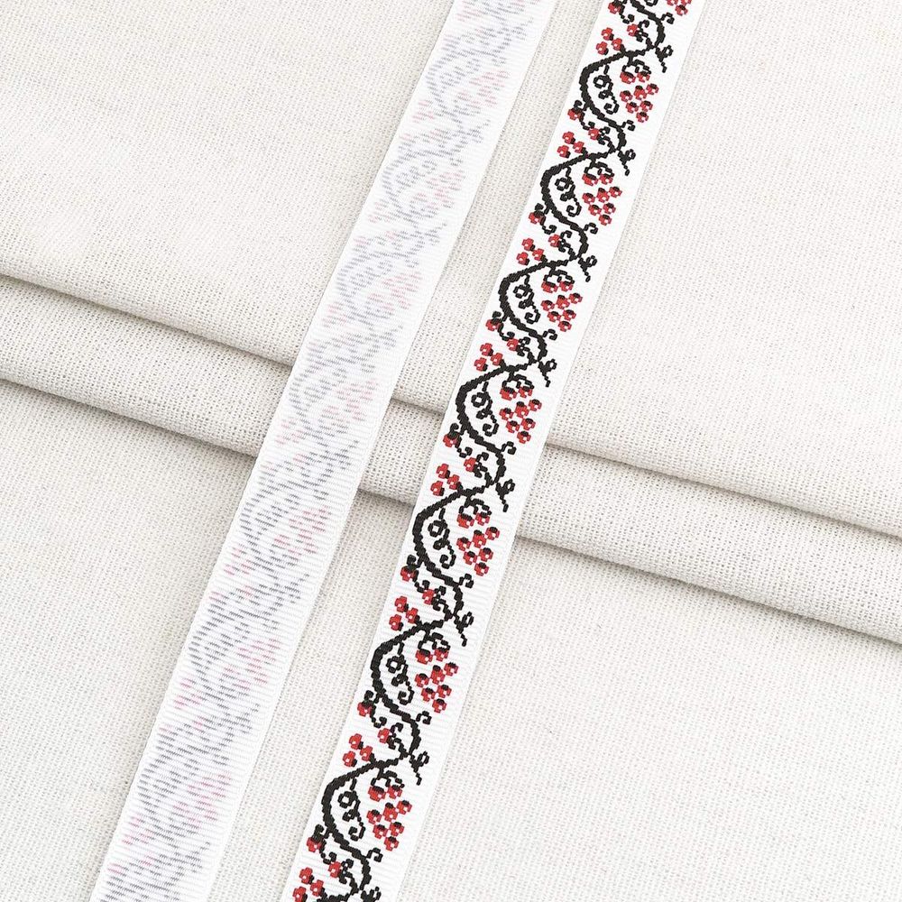 Лента репсовая (в рубчик) с принтом 15.0 мм / 45.72 метра, 1502 Узор