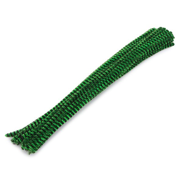 Проволока синельная двухцветная 6 мм / 300мм, 30 шт, Astra&Craft (B-052 зеленый/черный)