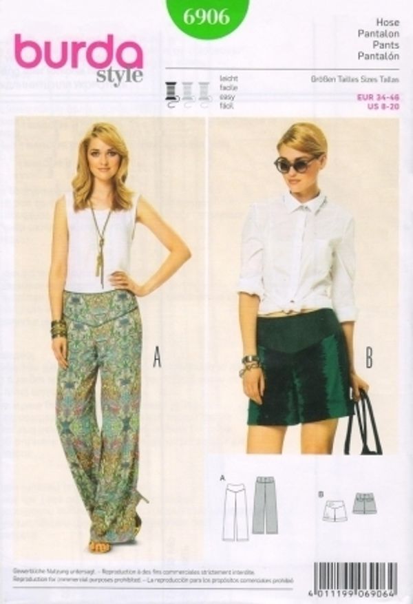 Выкройка Женская (жилеты-жакеты-пальто) Burda (Бурда) №6906, 1 шт, 6906