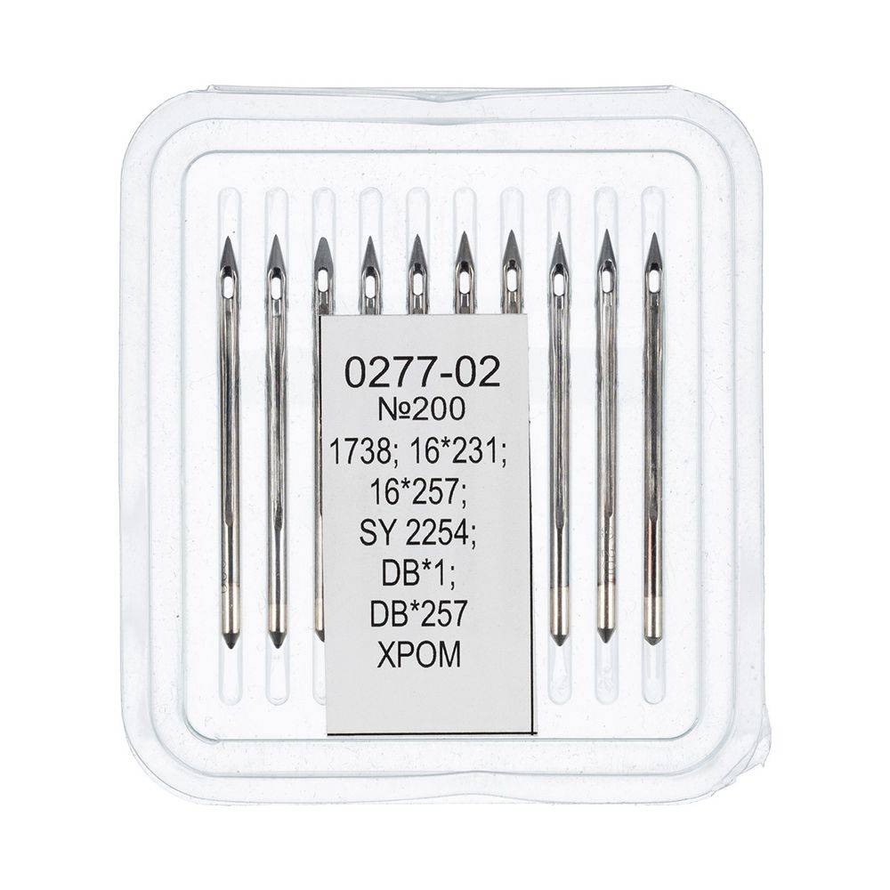 Иглы для промышленных швейных машин Арти 0277-02 (№90-200), 10 шт, №200