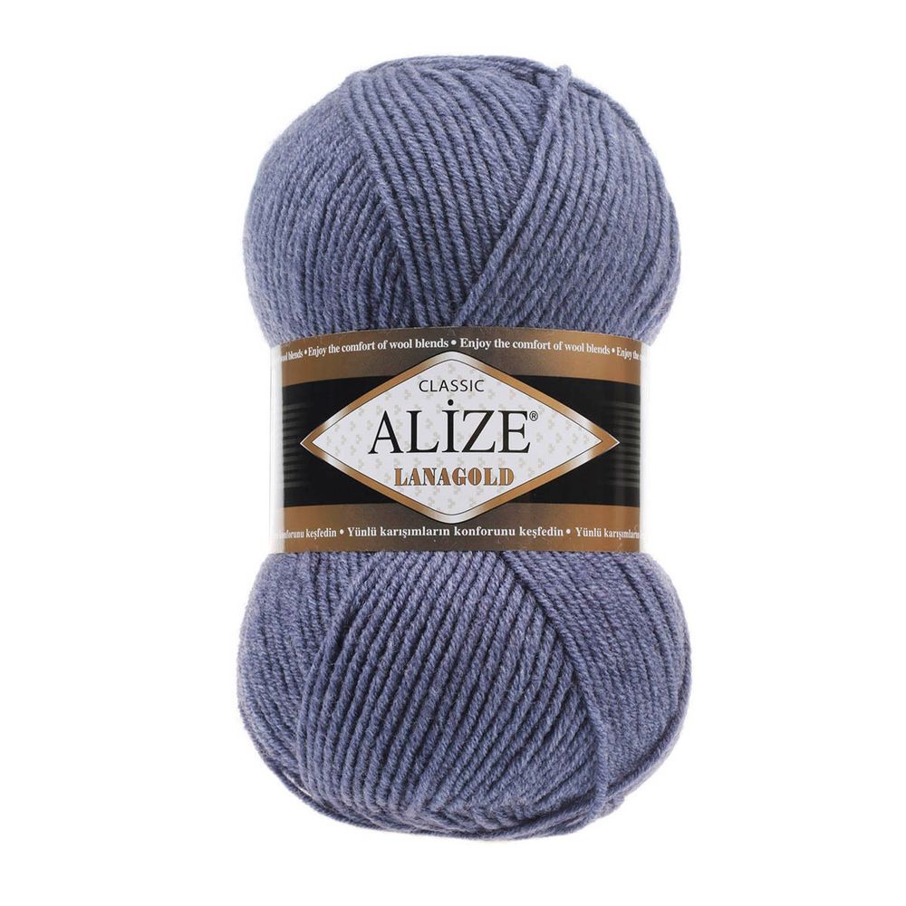 Пряжа Alize (Ализе) Lana Gold / уп.5 мот. по 100 г, 240м, 203 джинса A
