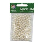 Бусины пластик (жемчуг) ⌀6 мм, 25 г, Astra&Craft, 003 NL телесный
