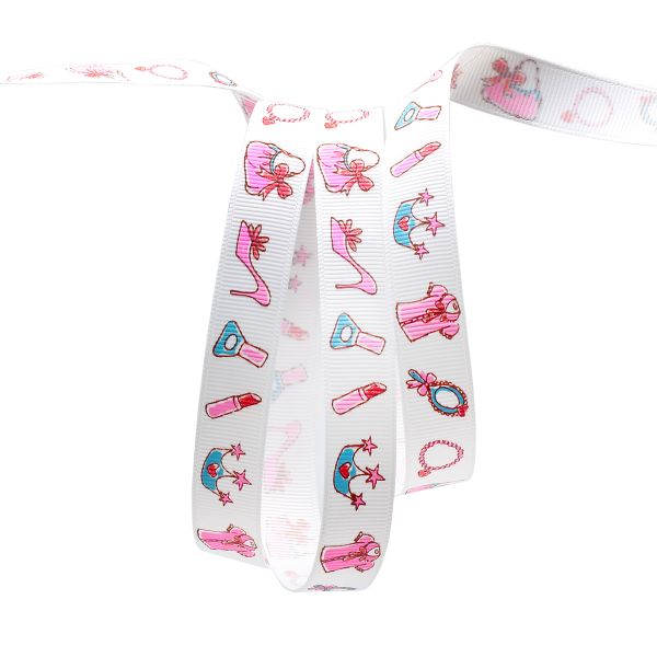 Лента репсовая (в рубчик) PREMIUM Все для принцессы, 16 мм, 22,5м (A5-001 белый)