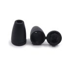 Наконечник для шнура пластик колокол ⌀6/9 мм, 14х11 мм, ПП, черный, 100 шт