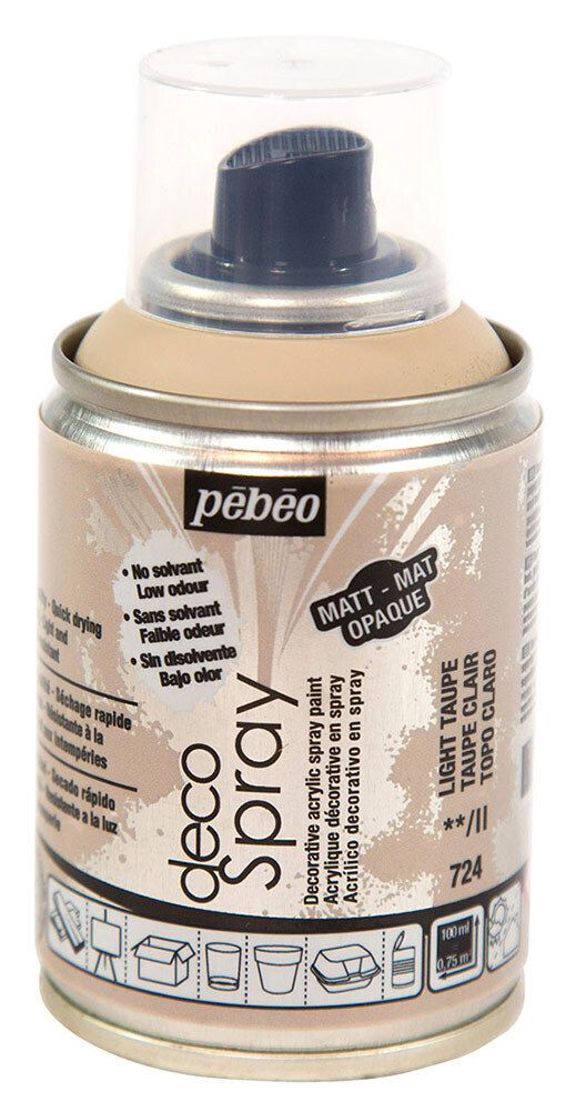 Краска на водной основе аэрозольная decoSpray 100 мл, 093724 св.бежевый, Pebeo