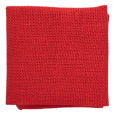 Ткань для рукоделия рогожка 100% лен 48х45см, красный