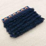 Ткань для рукоделия в наборе с тесьмой жаккард -бахрома 50х50см+1м (21947/34113 т.синий) 29501