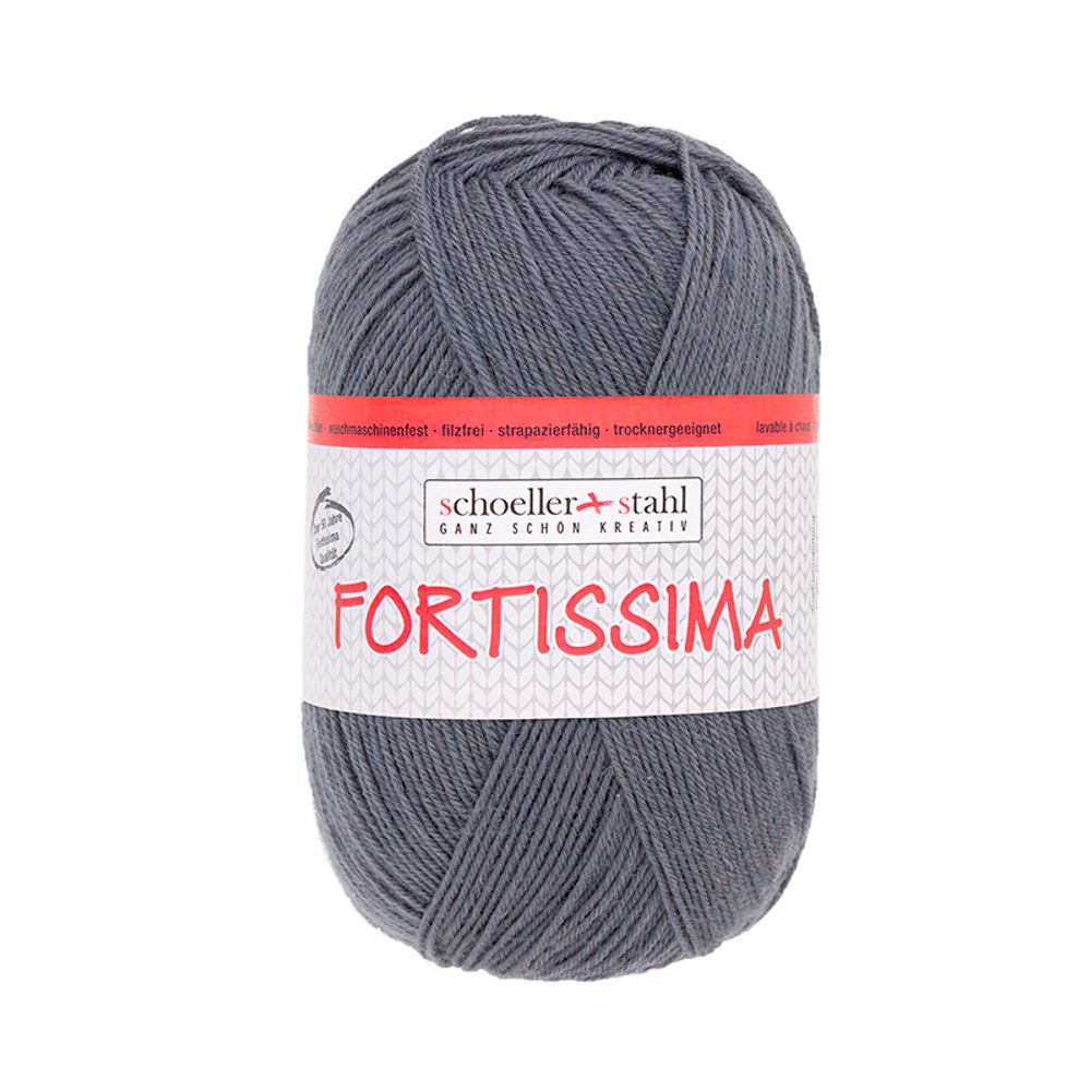 Пряжа Austermann (Аустерманн) Fortissima 100 / уп.5 мот. по 100 г, 420м, серый №3