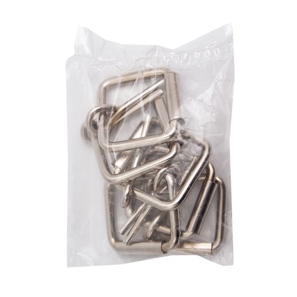 Пряжка ременная металл 31 мм (41х40 мм, d-5 мм), роликовая, никель, 6 шт