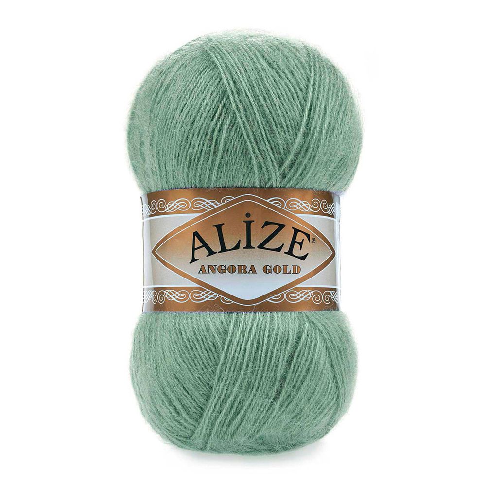 Пряжа Alize (Ализе) Angora Gold / уп.5 мот. по 100 г, 550м, 180 зеленый миндаль A