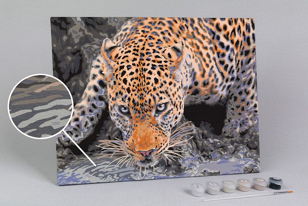 Картина по номерам Фрея PNB/PMC-193, Взгляд хищника, (цветной холст) 40х30 см