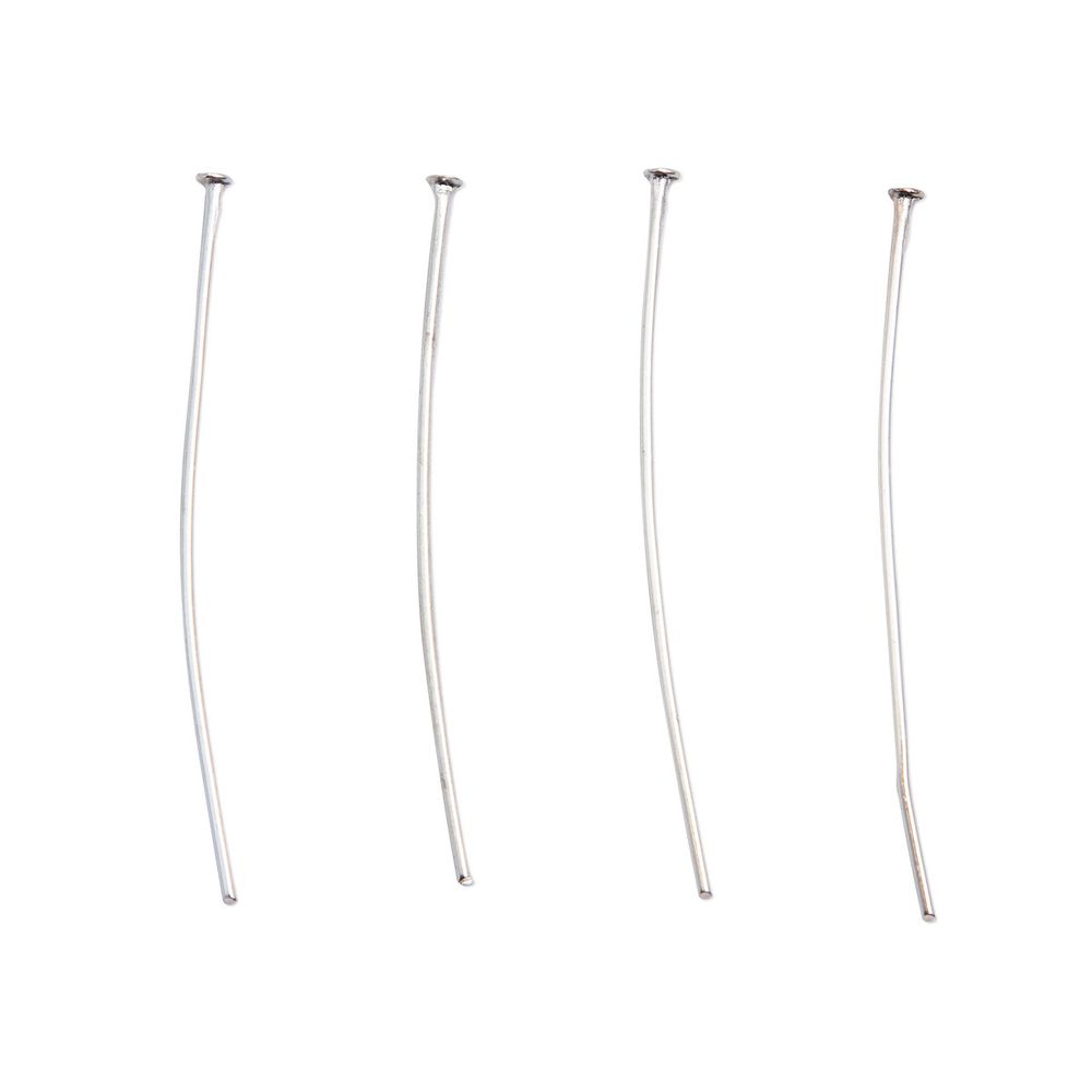 Штифт с плоской головкой 45мм, 50 шт/уп, (серебро)