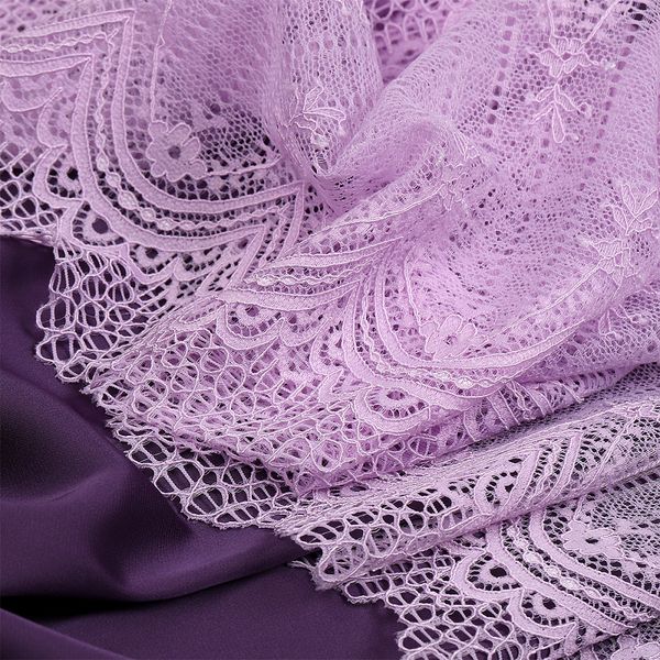 Кружево бельевое эластичное 230 мм / 10 м, 8037, цв.F165 нежная сирень, Kruzhevo