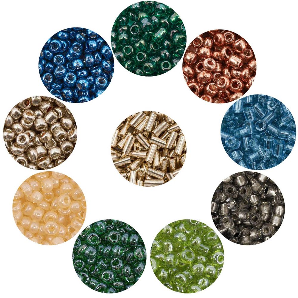 Набор бисера №1 (бисер, стеклярус, рубка) в тубе, 10 цветов, Astra&amp;Craft