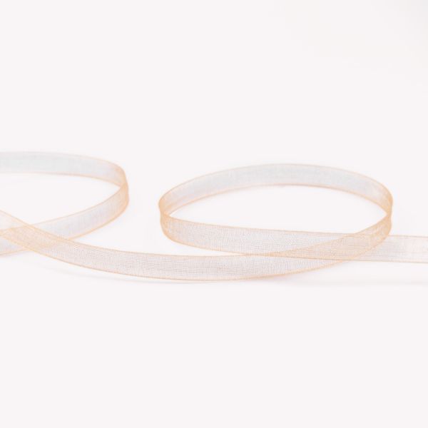 Лента капроновая (органза) _6.0 мм / 45.7 метров, 097 св. персиковый, Blitz OR-6