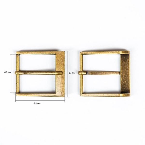Пряжка ременная металл 40 мм латунь, металл, 2 шт, BIG