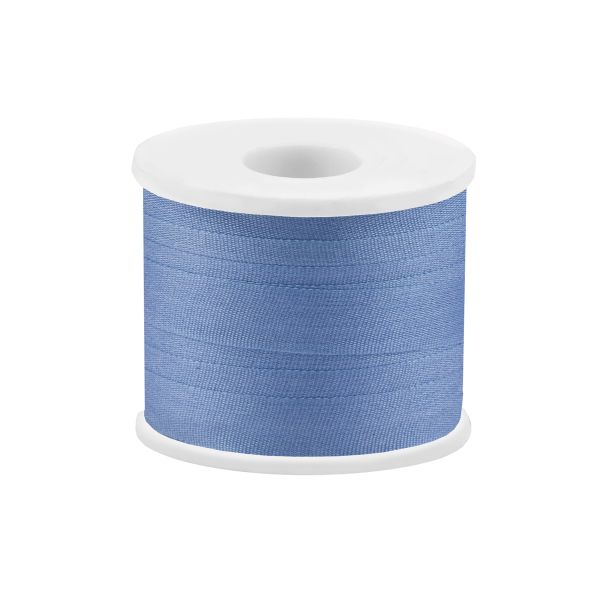 Лента (тесьма) шелковая 7.0 мм / 45.5±0.5 метров, №257 т. голубой, Gamma SR-7