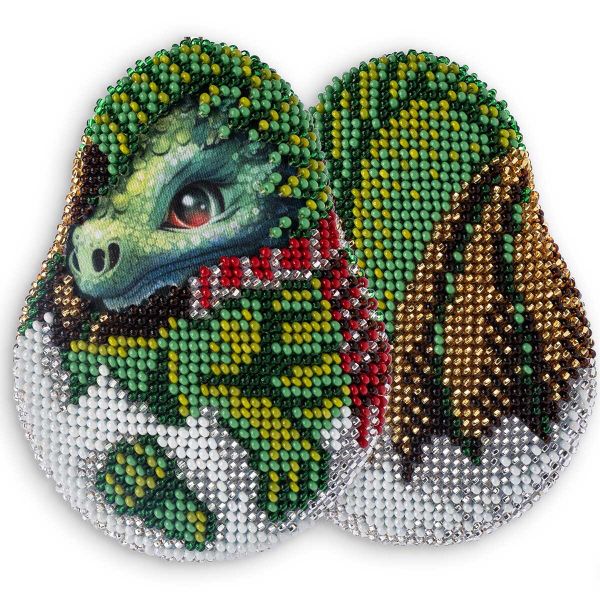 Набор для вышивания бисером Кроше (Радуга бисера), Дракончик 10х8см