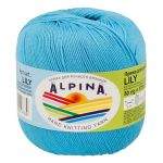 Пряжа Alpina Lily / уп.10 мот. по 50г, 175м, 502 яр.голубой