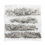 Кнопка рубашечная (джерси) пуговица ⌀9.5 мм, ≈72 шт, МЕТАЛЛ, белый/никель, NEW STAR