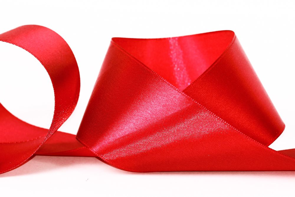 Лента атласная 1-сторонняя 50.0 мм / 33±2 метра, 076 св.вишневый, Gamma