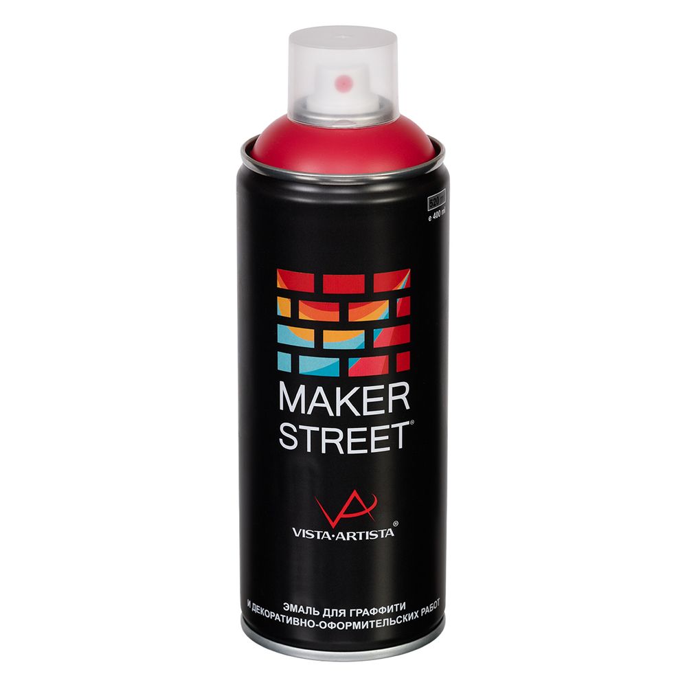 Эмаль для граффити 400 мл, 208 Ярко-красный, Makerstreet, MS400
