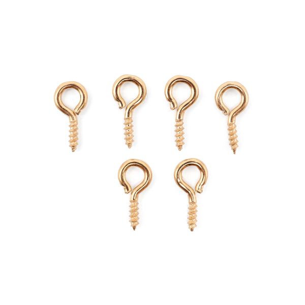 Штифты винтовые 9 мм, уп.6 шт, цв.золото, 25617