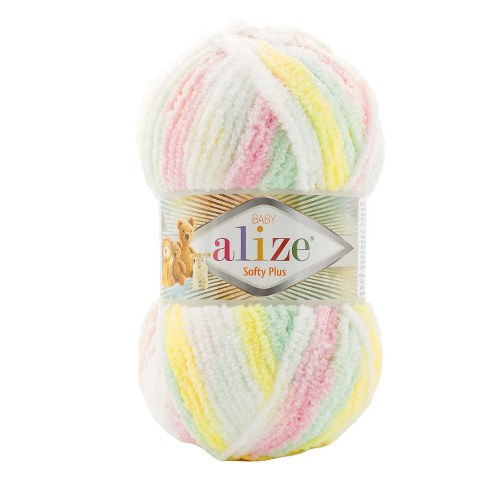 Пряжа Alize (Ализе) Softy Plus / уп.5 мот. по 100 г, 120 м, 5862 секционный
