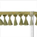 Бахрома отделочная 95.0 мм / 25 метров, с кистями, 071 зеленый, Gamma 2030