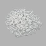 Фиксатор (зажим) для шнура пластик 2 отв., ⌀4.4 мм, 24х8 мм, цилиндр, прозрачный, 200 шт