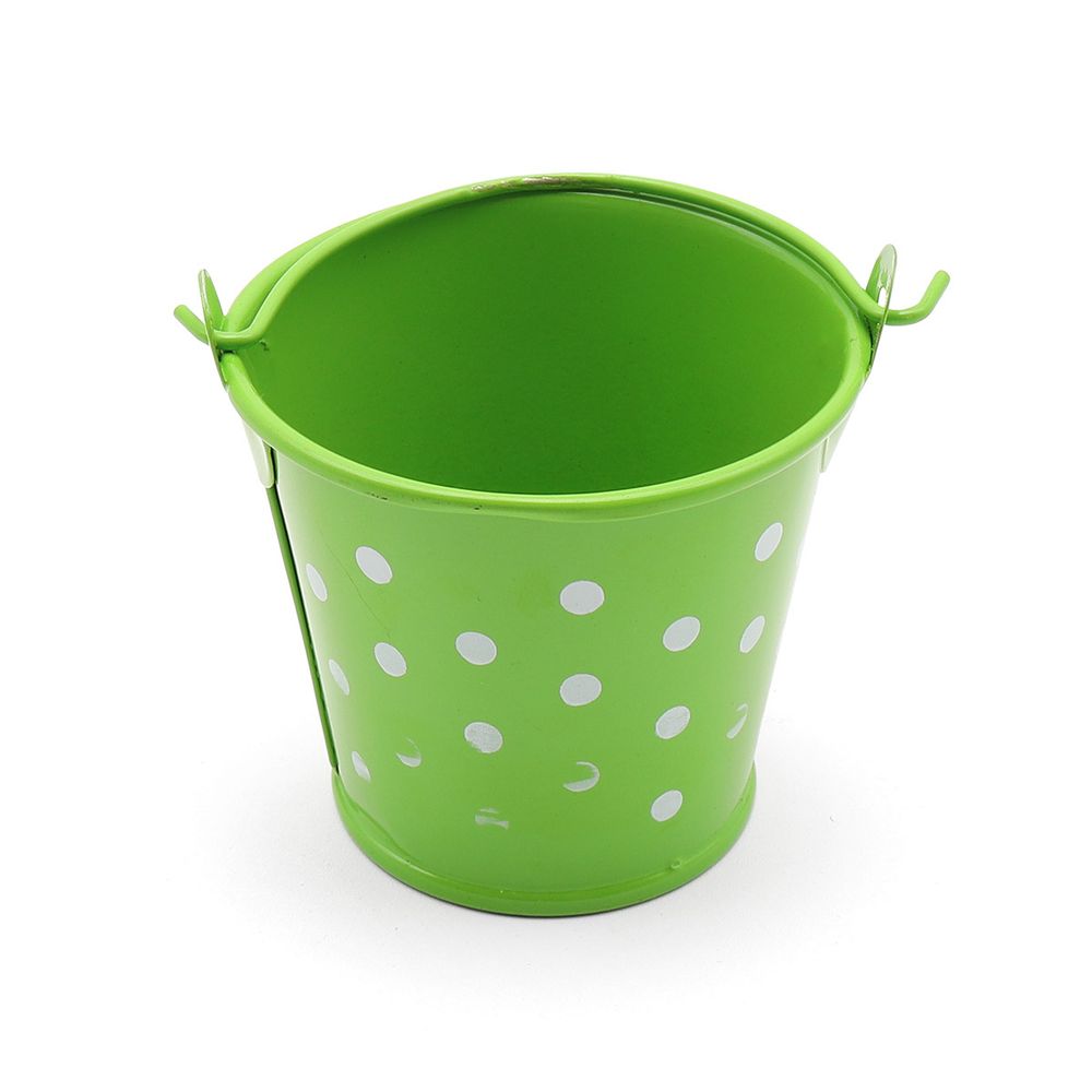 Ведро в горошек 6х5,3см (салатовый), AR004-1