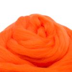 Шерсть для валяния полутонкая 100%, 100г, 189 ярко-оранжевый