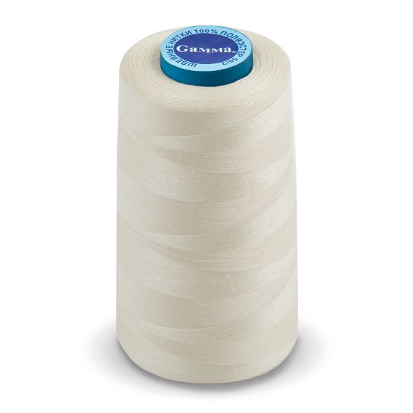 Нитки универсальные Gamma 50/2, 4570 м (5000 ярд) / 1 кат., 126 кремовый