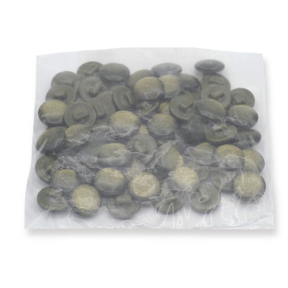 Пуговицы на ножке 22L (14мм), пластик (col.20 хаки), 72 шт, CR P-45