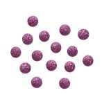 Кабошон декор подарков Круги малые 15 шт, розовый с блестками, Dress it up