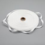 Стропа (ременная лента) 10 мм / 25 метров, толщ. 1.0 мм, [5.5 г/пог.м], 100% п/п, 1 белый