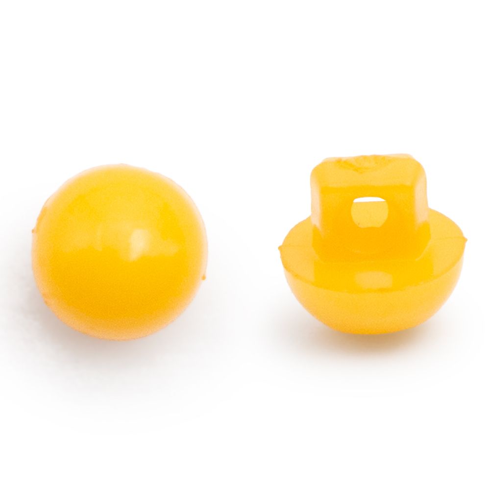 Украшения декоративные пуговицы Мини круглые на ножке, 5мм, уп/20 шт, желтый