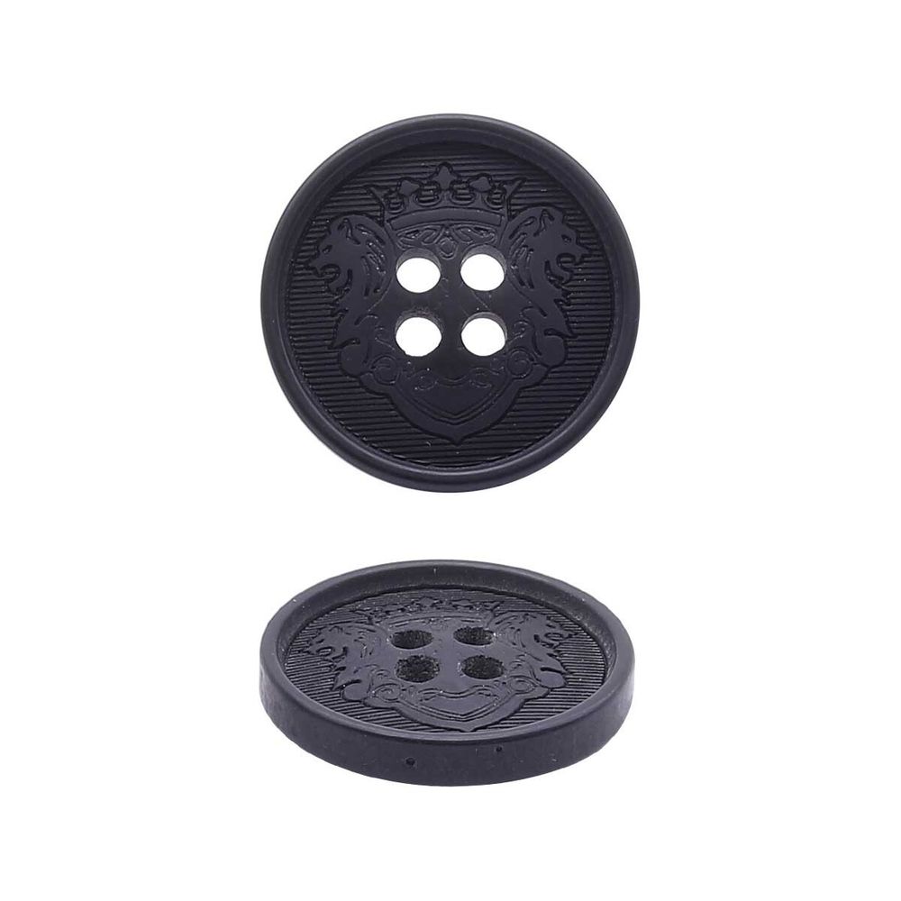 Пуговицы 4 прокола 32L (Blk-200 (черный)), 72 шт