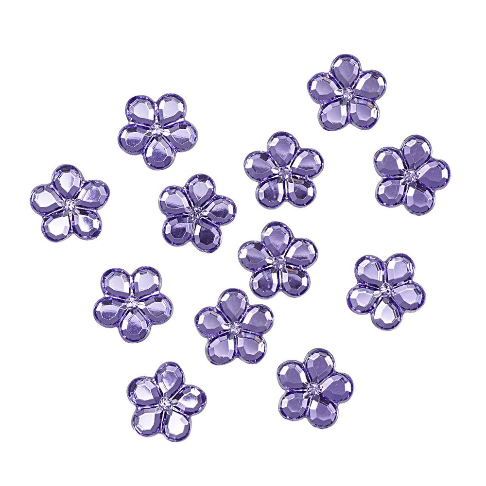 Кабошон декор подарков Цветы 14 мм, 15 шт, сиреневый, Dress it up