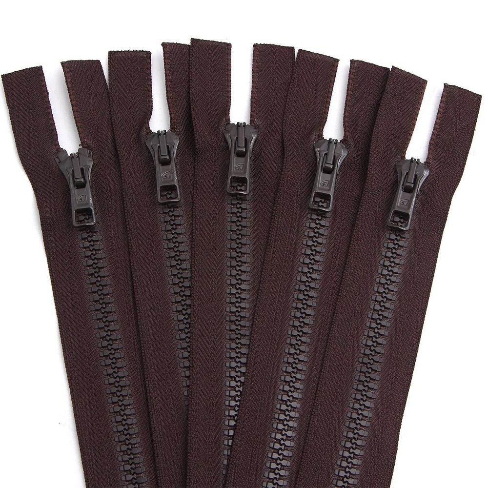 Молния трактор Arta Т6 (6 мм) 2 зам., разъем., 75 см, цв. 068 т.коричневый, уп.5 шт