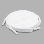 Шнурки плоские с металлическим наконечником 10.0 мм / 130см, 2 шт/упак (белый), 6220-0134