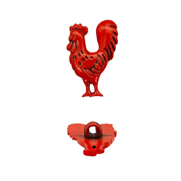 Пуговицы детские Петух (3366) 30мм (159 красный), 72 шт
