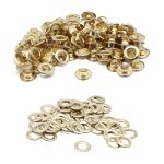 Люверсы металл ⌀_9.2 мм (внутр.), №24, сталь, золото, 100 шт, New Star