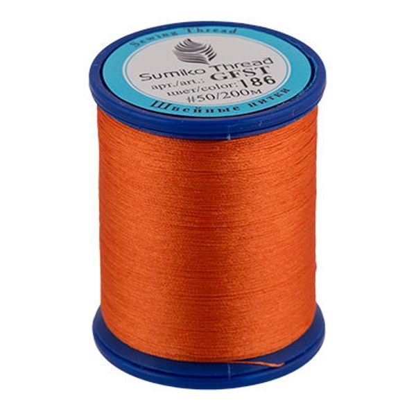 Нитки вышивальные SumikoThread 200 м, (219 ярд), 186 т.оранжевый