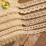 Набор вязаного кружева Kruzhevo №4 цв.молочный (6 дизайнов по 4,5м)