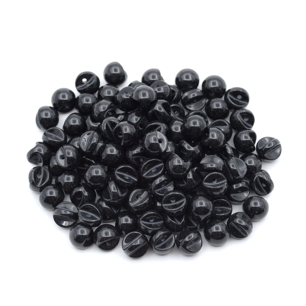 Пуговицы на ножке под камень из смолы 11мм (авантюрин), 100 шт