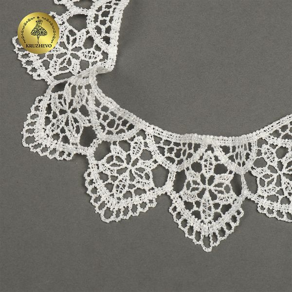 Кружево гипюр (плетёное) 43 мм, 0795 цв.01 белый уп.13,7м, Kruzhevo