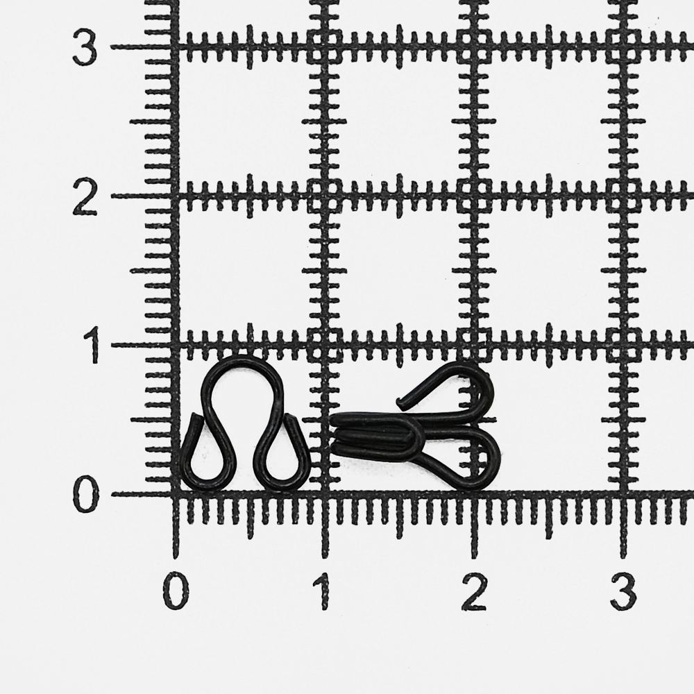 Крючки пришивные 17х9 мм, №3, оксид, 0300-4001