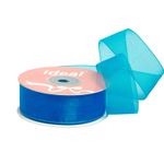 Лента капроновая (органза) 25.0 мм, 1036 бирюзовый, уп. 27,4 м