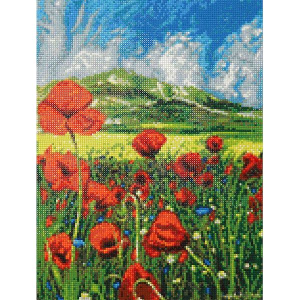 Алмазная (кристальная) мозаика Cristyle Cr340098, Маковое поле, 30х40 см
